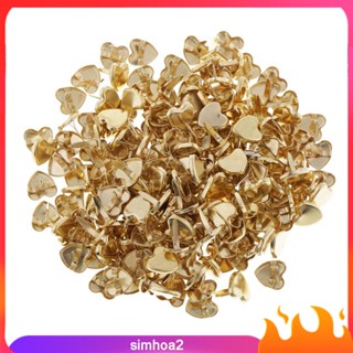 [Simhoa2] Golden BRADS ตัวยึดกระดาษโลหะ 9 มม. สําหรับทําการ์ด 200 ชิ้น