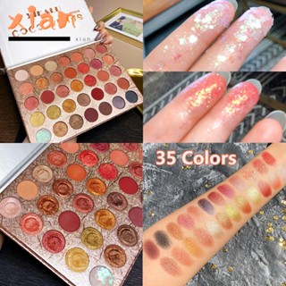 Xianen อายแชโดว์พาเลท 35 สี เครื่องสําอาง ติดทนนาน ไฮไลท์ เม็ดสีเลื่อม