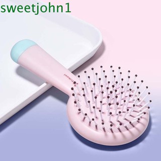 Sweetjohn หวีซี่กว้าง ป้องกันไฟฟ้าสถิตย์ สีชมพู สําหรับร้านทําผม