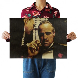 โปสเตอร์กระดาษคราฟท์ ลาย Godfather สําหรับตกแต่งบ้าน ร้านกาแฟ