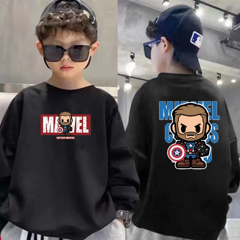 เสื้อกันหนาวแขนยาว คอกลม สไตล์สตรีท สําหรับเด็กผู้ชาย