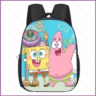 Sq2 กระเป๋าเป้สะพายหลัง กระเป๋านักเรียน พิมพ์ลาย SpongeBob Patrick Star ความจุขนาดใหญ่ กันน้ํา อเนกประสงค์ สําหรับผู้หญิง