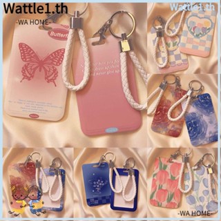 Wttle กระเป๋าใส่บัตรเครดิต แบบพลาสติก ลายการ์ตูนรถบัส สําหรับผู้ชาย และผู้หญิง