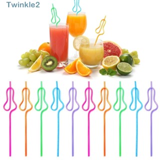 Twinkle หลอดดูดน้ําเต้า หลากสี แบบใช้แล้วทิ้ง สําหรับตกแต่งโต๊ะ ปาร์ตี้