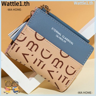 Wttle กระเป๋าสตางค์หนัง ใบสั้น แบบพับได้ ใส่บัตรได้