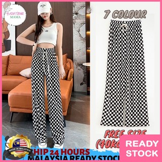 BTM_Women Plus Size Loose Causal Wide Leg Pants Long
