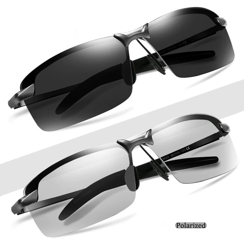 CadiaMen Sunglasses Male Day Night Vision Sunglasses Photochromic Polarized Driving Outdoor Glasses
