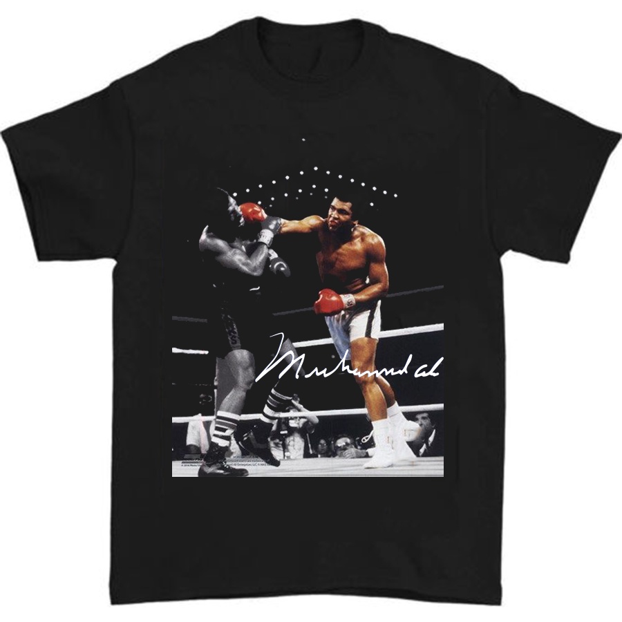 Vintage Muhammad Ali T-Shirt ผ้าฝ้าย 100% แขนสั้น สำหรับผู้ชาย ใส่ได้ทุกกิจกรรม