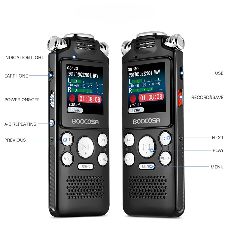 Digital Voice Recorder Audio Recording Device for Lectures Meetings ...