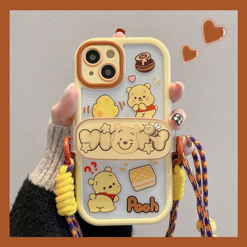 เคสโทรศัพท์มือถือ แบบนิ่ม ลายหมีชีส มีคลิปหนีบ สําหรับ Apple Iphone 15promax 13 12 11 14