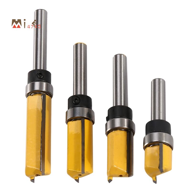 【Mi4743】ดอกเราเตอร์ ก้านตรง 1/4 นิ้ว สําหรับตัดไม้ 4 ชิ้น