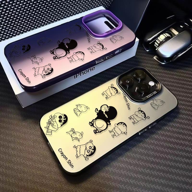 เคสโทรศัพท์มือถือ กันกระแทก ลายการ์ตูนชินจัง สําหรับ Apple Iphone 15promax 14pro 13 12 Xr IP1D