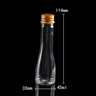ขวดพลาสติกเปล่าBR29-3 PETใส ขนาด45ml. (แบบตรง แบบน้ำเต้า)V14-1