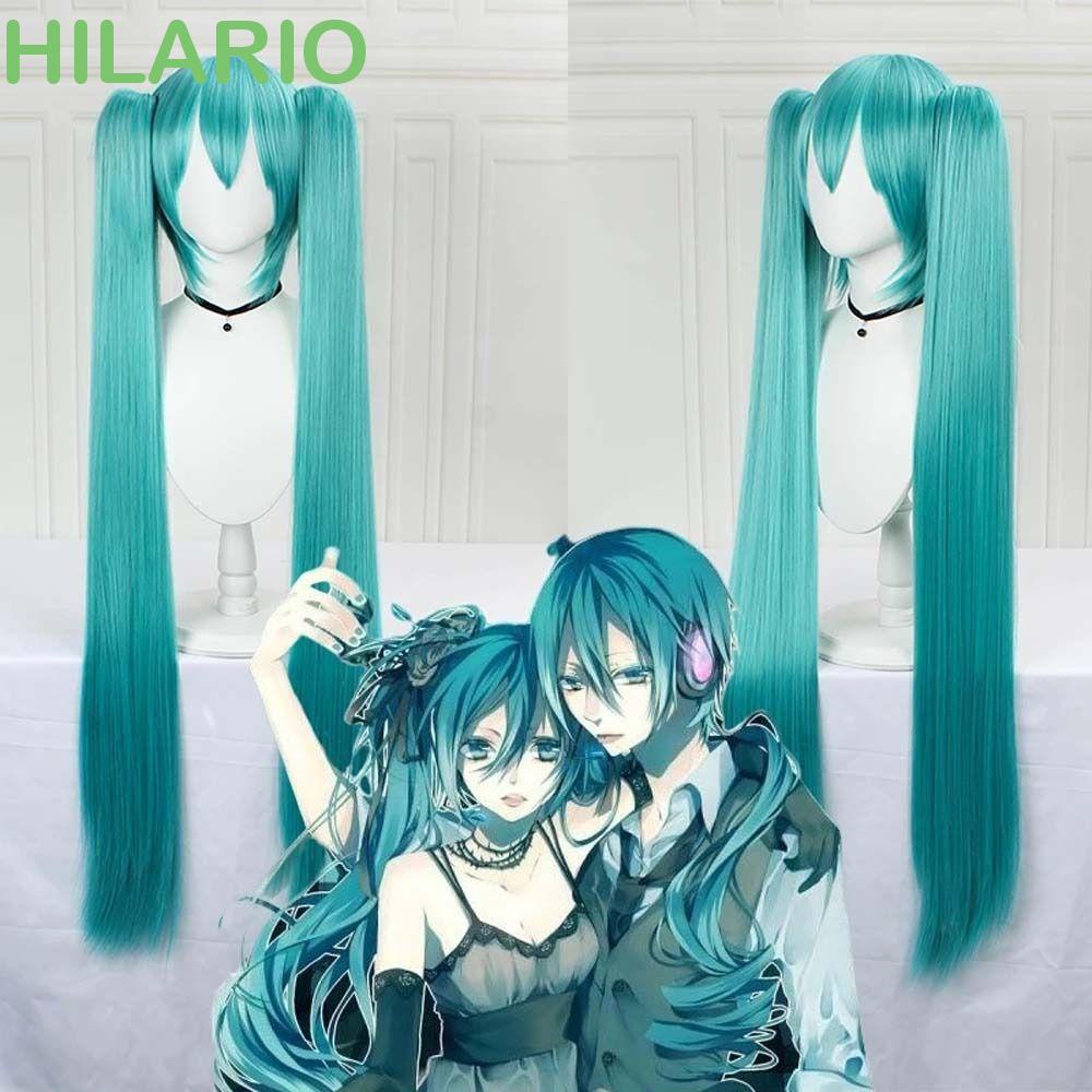 Hilario วิกผมหางม้าสังเคราะห์ คอสเพลย์อนิเมะ Hatsune Miku สําหรับผู้หญิง