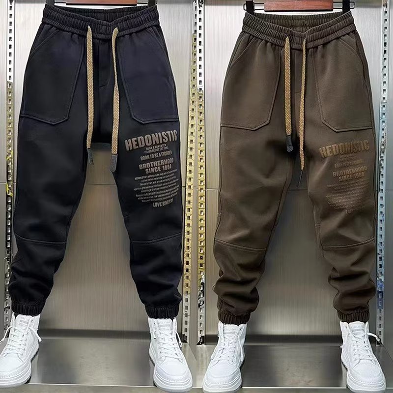 ฤดูใบไม้ร่วงหลวม Sweatpants ผู้ชาย Street สวมใส่ Ruffian หล่อทอด Street กางเกง 2023 Casual กางเกงผู้ชาย M-3XL