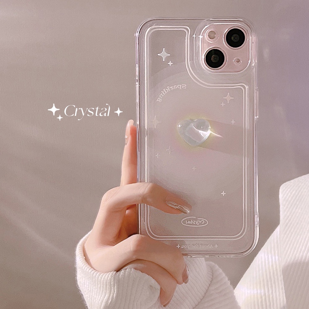 เคสโทรศัพท์มือถือ ซิลิโคน tpu ใส ลายหัวใจ สามมิติ สําหรับ iphone 11 12 13 14 15 pro max plus x xr xs max mini 7 8 plus se2020