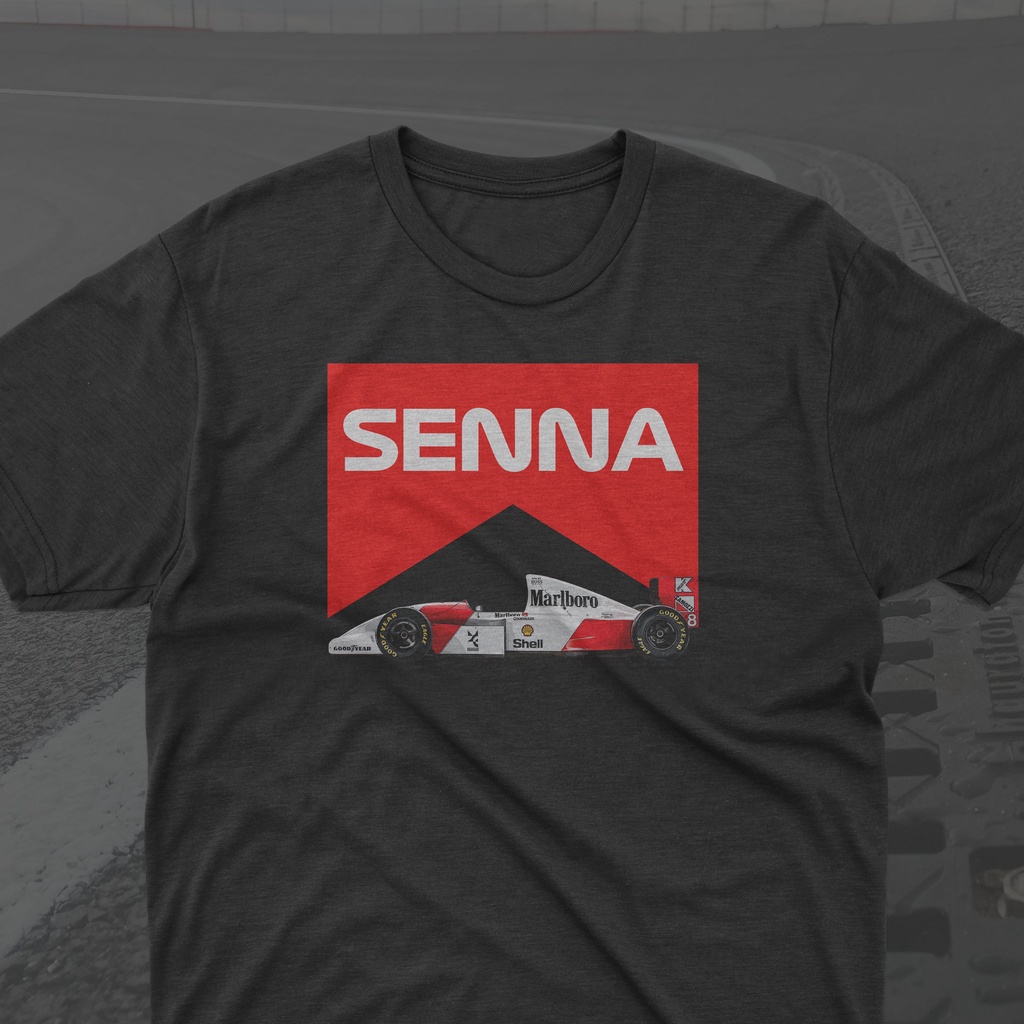 เสื้อยืด ลายโลโก้ Ayrton Senna 90s Racing Formula 1 90s Senna F1 Tee F1