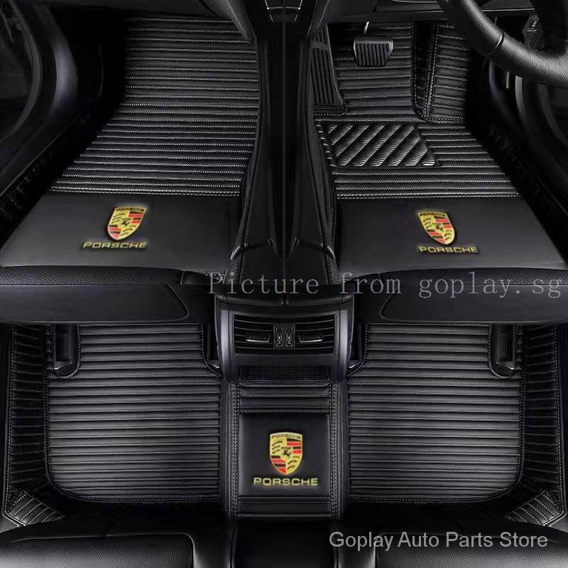 พรมปูพื้นรถยนต์ หนัง กันน้ํา ออกแบบตรง สําหรับ PORSCHE Cayman Cayenne Macan Taycan Panamera