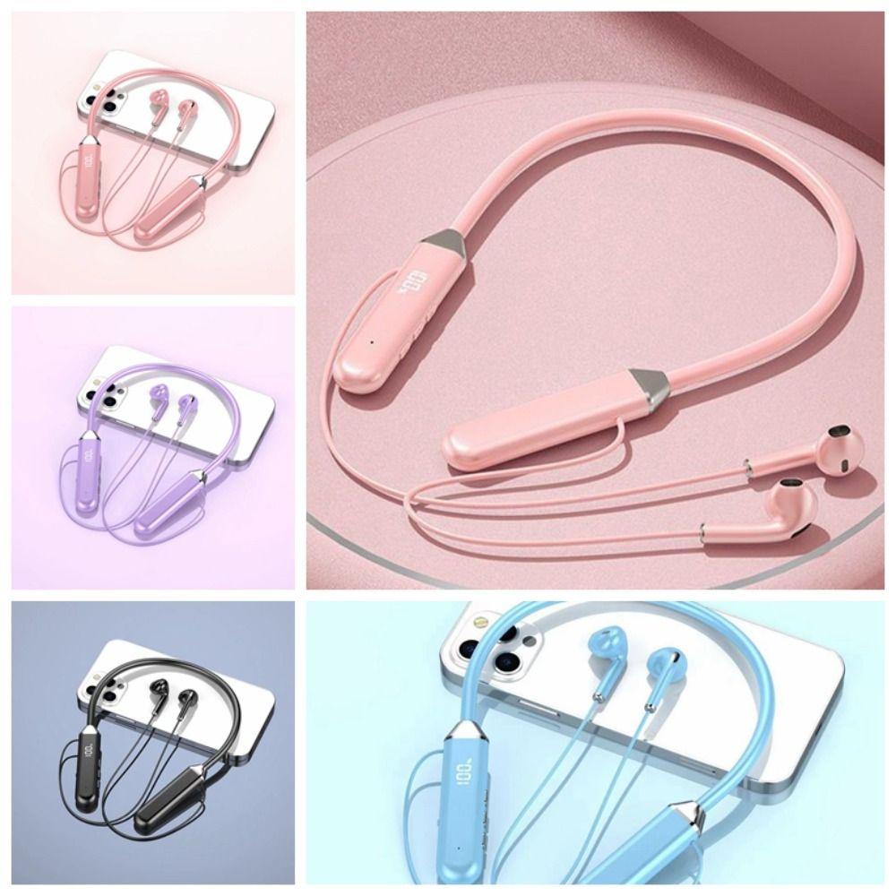 มอคโฮ หูฟังบลูทูธ,กันน้ําบลูทูธไร้สาย,ชุดหูฟังเกมลวดพร้อมไมโครโฟนสเตอริโอทวิภาคีอลูมิเนียมอัลลอยด์หูฟังคล้องคอของขวัญวัน