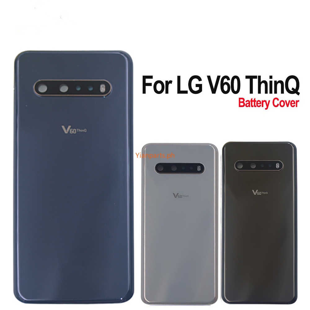 Yian-สําหรับ LG V60 ThinQ ฝาหลังกระจกด้านหลังด้านหลังกรณี Backshell สําหรับ LG V60 Thinq ฝาหลังด้านห