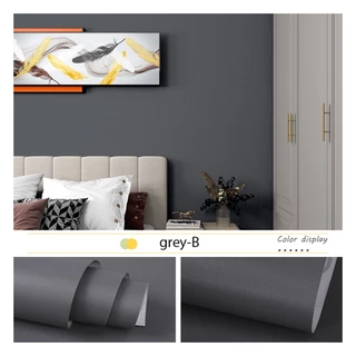 (60 x 300cm) วอลเปเปอร์สีพื้น สติ๊กเกอร์แปะโต๊ะ กาวในตัว ขนาดกว้าง pvc wallpaper