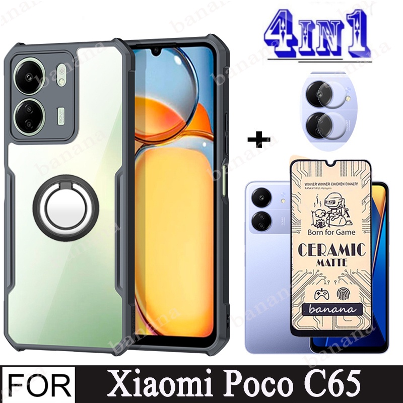 POCO C65 เคสกันกระแทกสําหรับ Xiaomi POCO C40 F5 Pro F4 F3 X3 NFC X4 GT X5 M5s M5 Pro 5G 4 in 1 TPU ป