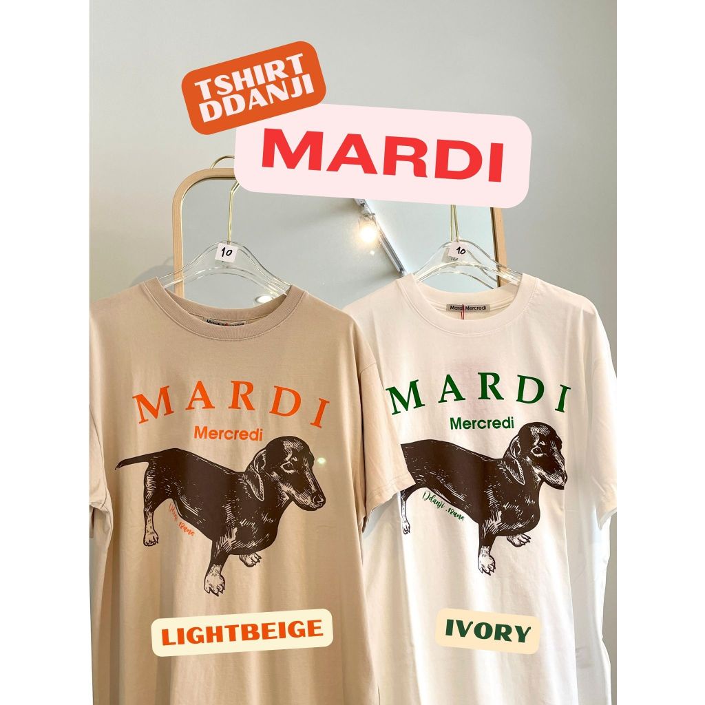 พร้อมส่ง✅ เสื้อ MARDI MERCREDI Ddanji T-shirt - Light Beige / Ivory