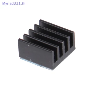 Myriadu ฮีตซิงก์ระบายความร้อน อลูมิเนียม ขนาด 8.8x8.8x5 มม. พร้อมแผ่นความร้อน สีดํา 10 ชิ้น