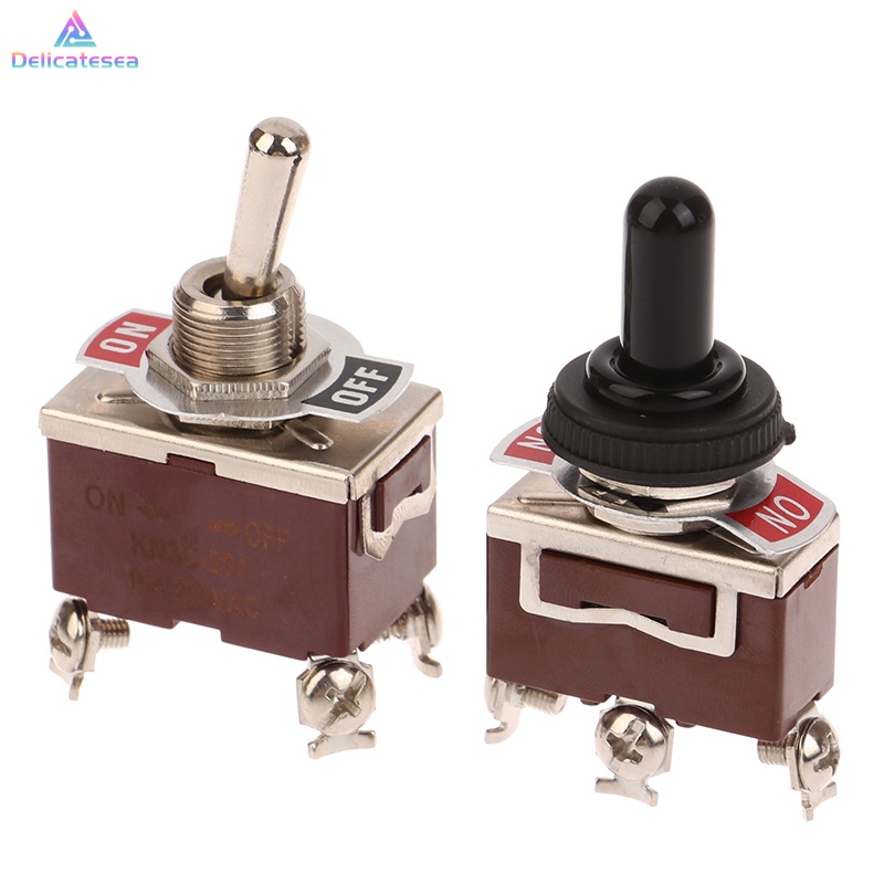 [Delicatesea] สวิตช์เปิดปิด SPST 250V 2 Pin 2 ตําแหน่ง กันน้ํา พร้อมฝาครอบบูท สําหรับรถยนต์ เรือ