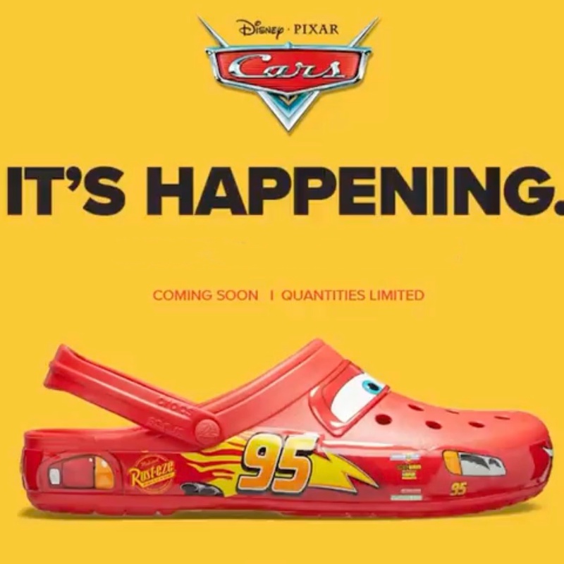 McQueen Adult Clog รองเท้าหัวโตผู้ชาย ลายการ์ตูน เบา ใส่สบาย กันลื่น รองเท้าแตะชายหาด รุ่น #205759