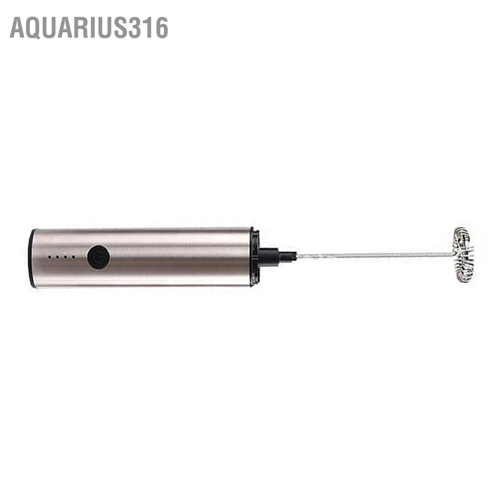 Aquarius316 มินิไฟฟ้าเครื่องกวนมัลติฟังก์ชั่น USB ชาร์จ 3 ความเร็วปรับไร้สายเครื่องตีไข่ไฟฟ้าสำหรับไข่กาแฟนม