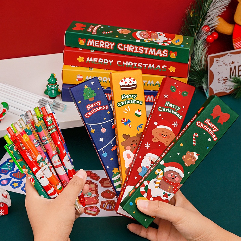 1 ชิ้น 2025 ใหม่ Creative Christmas surprise กล่องเด็กเครื่องเขียนเด็ก xmas ของขวัญ