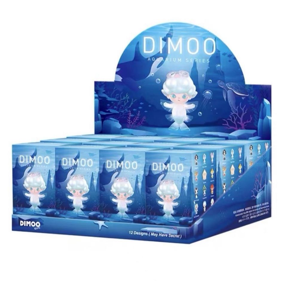 [ของแท้] กล่องปริศนา ตุ๊กตาฟิกเกอร์ Popmart-dimoo Aquarium Series สร้างสรรค์ สําหรับตกแต่งบ้าน