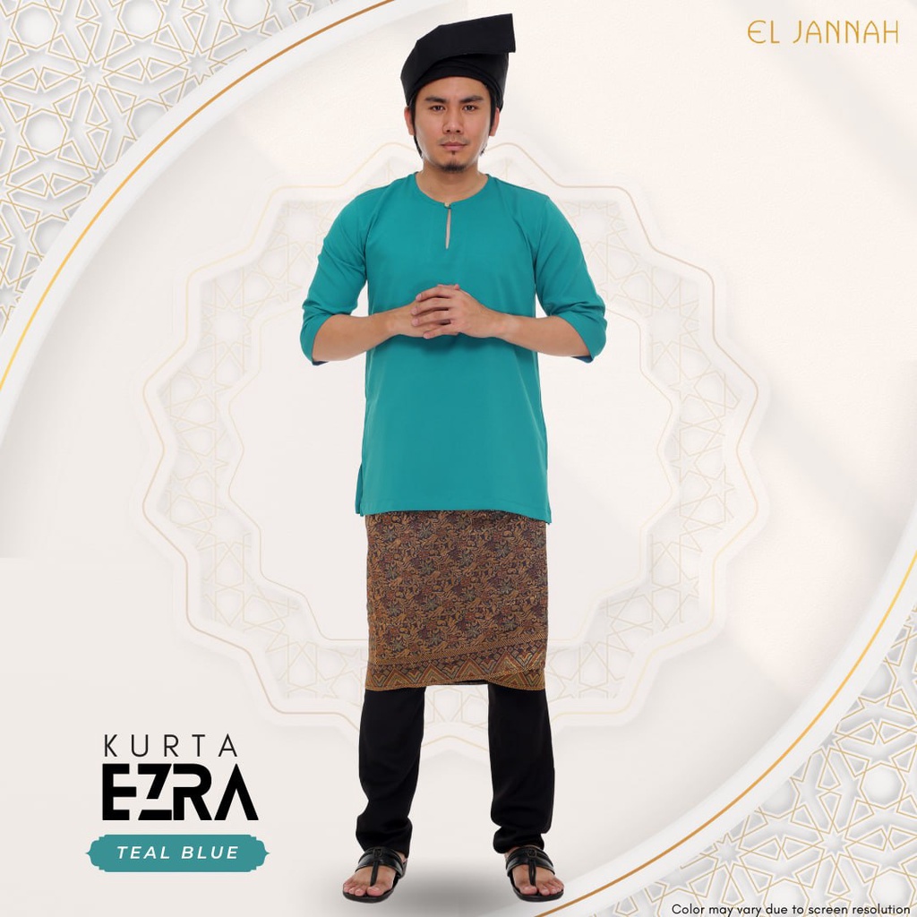 Kurta EZRA Men Teal Blue