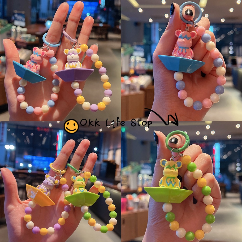 OKK Life Stop(2023)*พร้อมส่งในไทย*พวงกุญแจรถจี้การ์ตูน สามารถห้อยกระเป๋าได้ สายห้อยโทรศัพท์มือถือน่ารัก