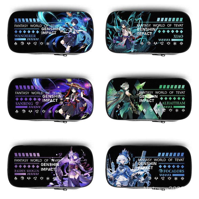 ★Genshin Impact★Alhaitham & Scaramouche & Furina กระเป๋าดินสอ ความจุขนาดใหญ่ สองมิติ สําหรับใส่เครื่
