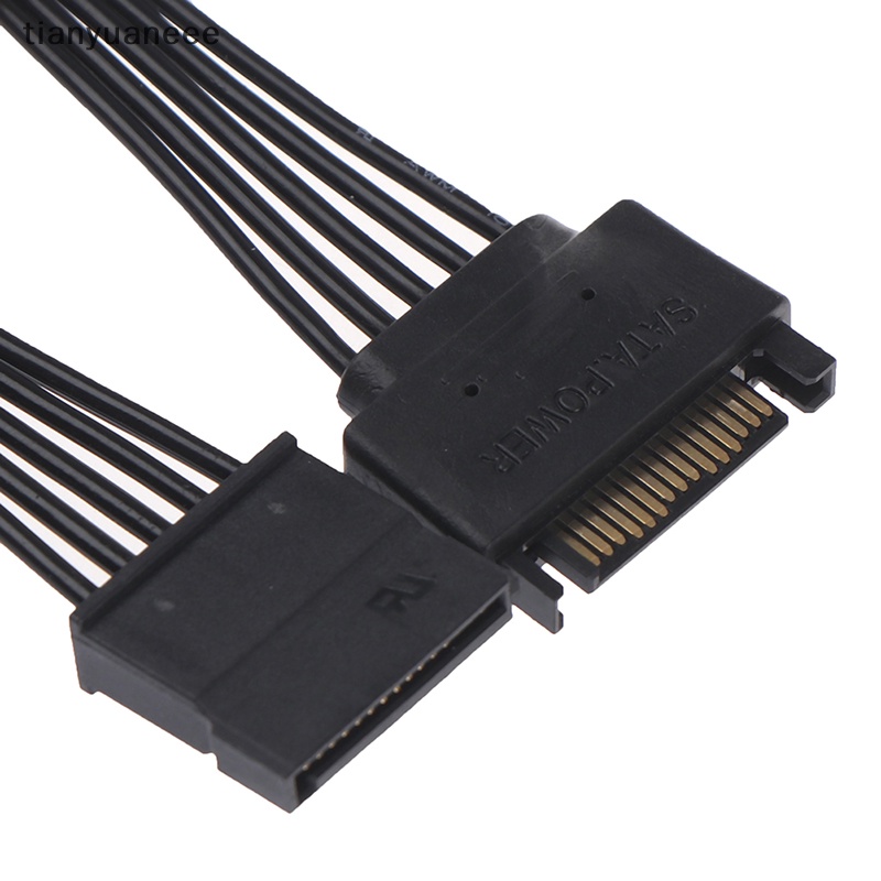 Tianyuaneee สายเคเบิลพาวเวอร์ซัพพลาย SATA 15pin ตัวผู้ เป็นตัวเมีย 30 ซม.