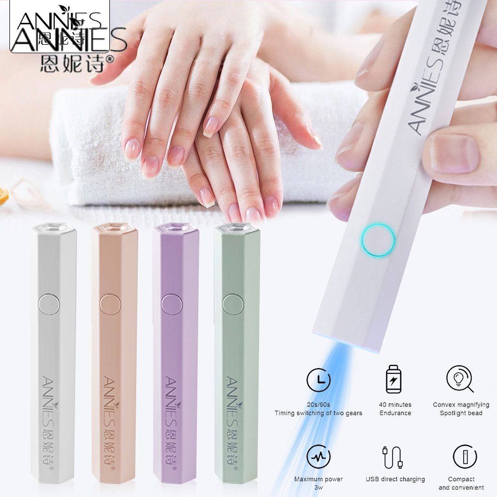 Anys แบบพกพามือถือเล็บเครื่องเป่า Mini UV เล็บกาว/เจลเบเกอรี่โคมไฟ Fast-dry Phototherapy โคมไฟ 9LEDs UV ไฟฉายเล็บเครื่องมือ