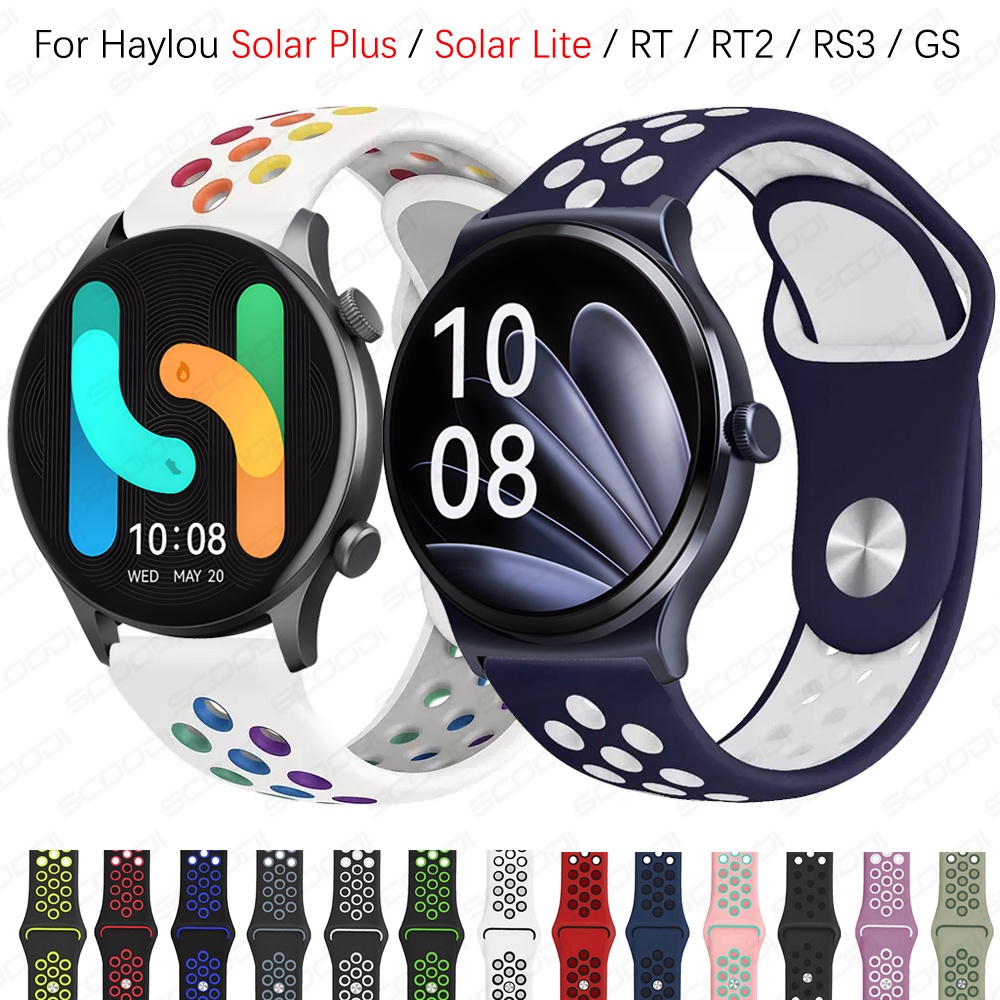 สายนาฬิกาข้อมือซิลิโคน แบบเปลี่ยน สําหรับสมาร์ทวอทช์ Haylou Solar Plus Solar Lite RT RT2 RS3 GS