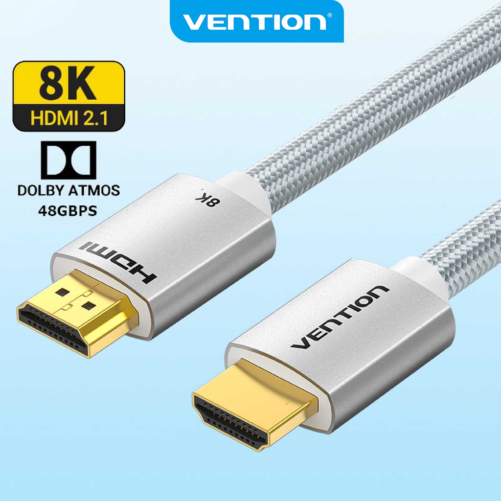 Vention สายเคเบิล HDMI 2.1 8K 60Hz 4K 120Hz ความเร็วสูง 48Gbps HDMI เป็น HDMI สําหรับแล็ปท็อป PS5 4 TV 8K HDMI