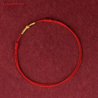 (Takashitree) สร้อยข้อเท้า เชือกนําโชค แฮนด์เมด สีแดง ปรับได้ แฟชั่นคู่รัก สําหรับผู้ชาย ผู้หญิง