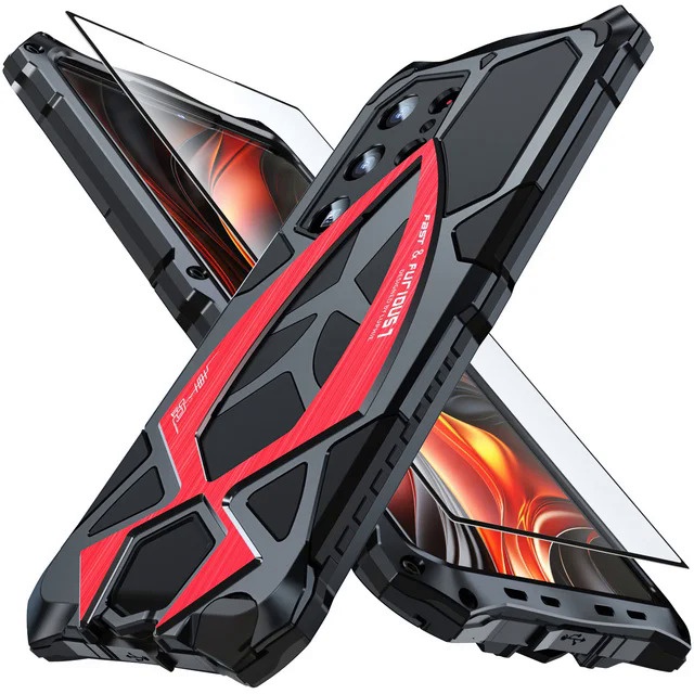 เคสโทรศัพท์มือถือ ซิลิโคน โลหะ กันกระแทก ลายทหาร สําหรับ Samsung Galaxy S24 S23 S22 Ultra A72 A52