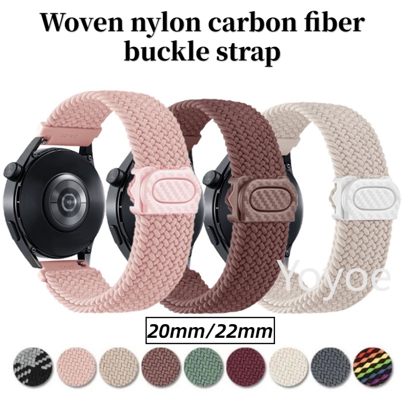 สายนาฬิกาข้อมือถัก 20 มม. 22 มม. สําหรับ Samsung Galaxy watch 6 4 classic 5 pro active 2 s3 47 มม. 46 มม. Huawei watch GT2 3 4