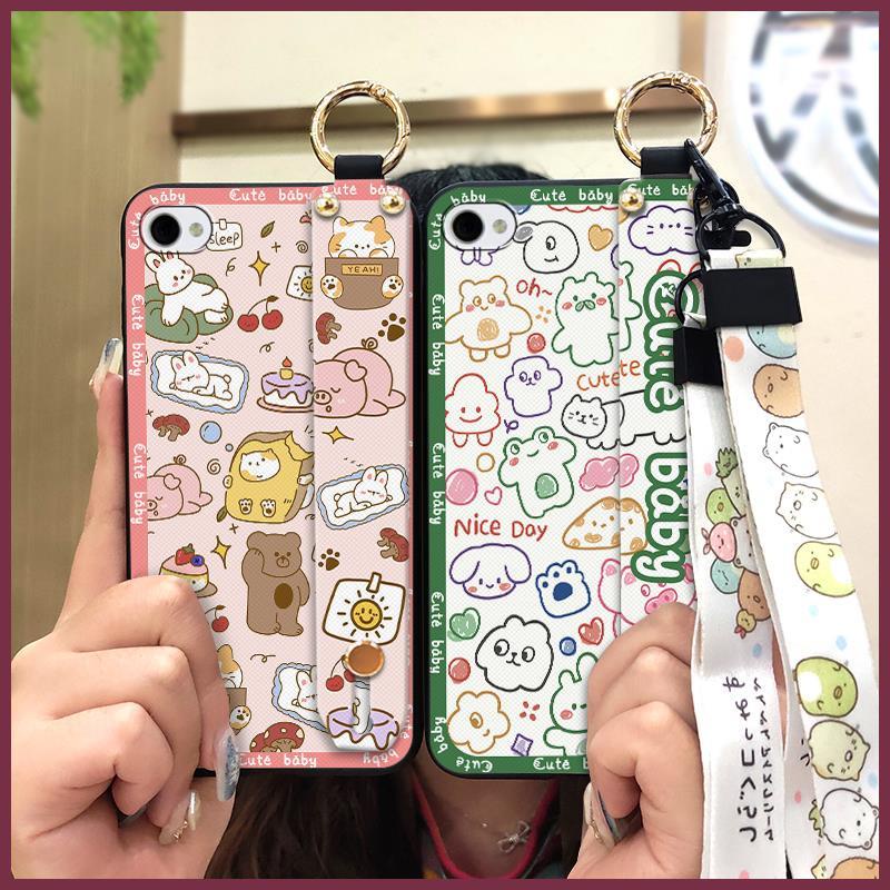 Kickstand Cute Phone Case For iPhone 4/4s Wristband Fashion Design Phone Holder Anti-dust Anti-knock Back Cover Cartoon
