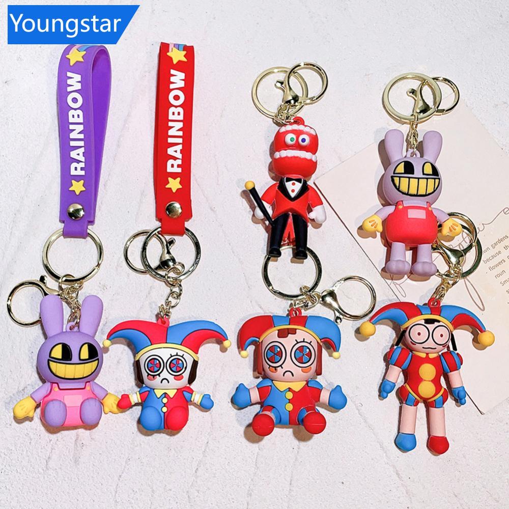 [ForeverYoung] พวงกุญแจฟิกเกอร์ PVC ดิจิทัล The Amazing Digital Circus Jax Pomni 3D สําหรับผู้ชาย ผู้หญิง H9Q5