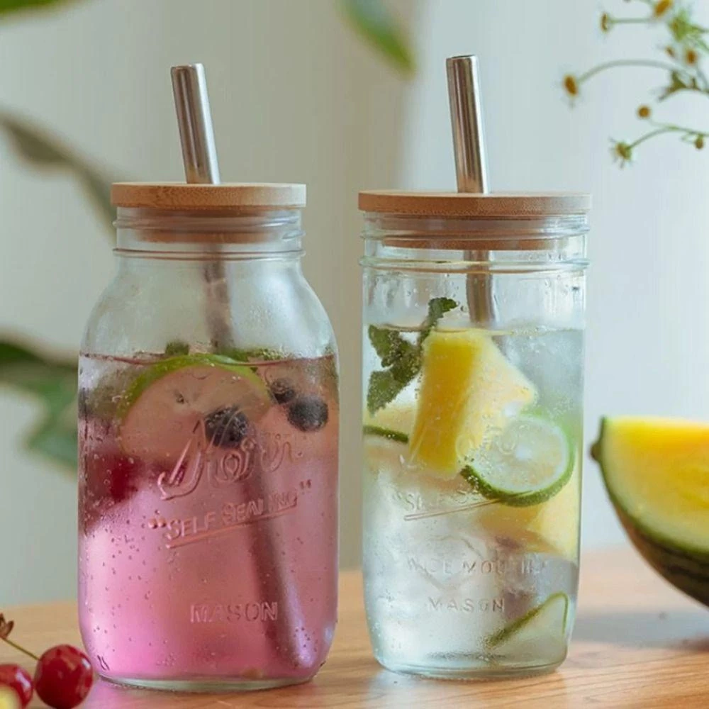 Uniis ฝาปิดขวดโหล Mason Jar พร้อมหลอดไม้ไผ่ 70/86 มม. thumbnail 6