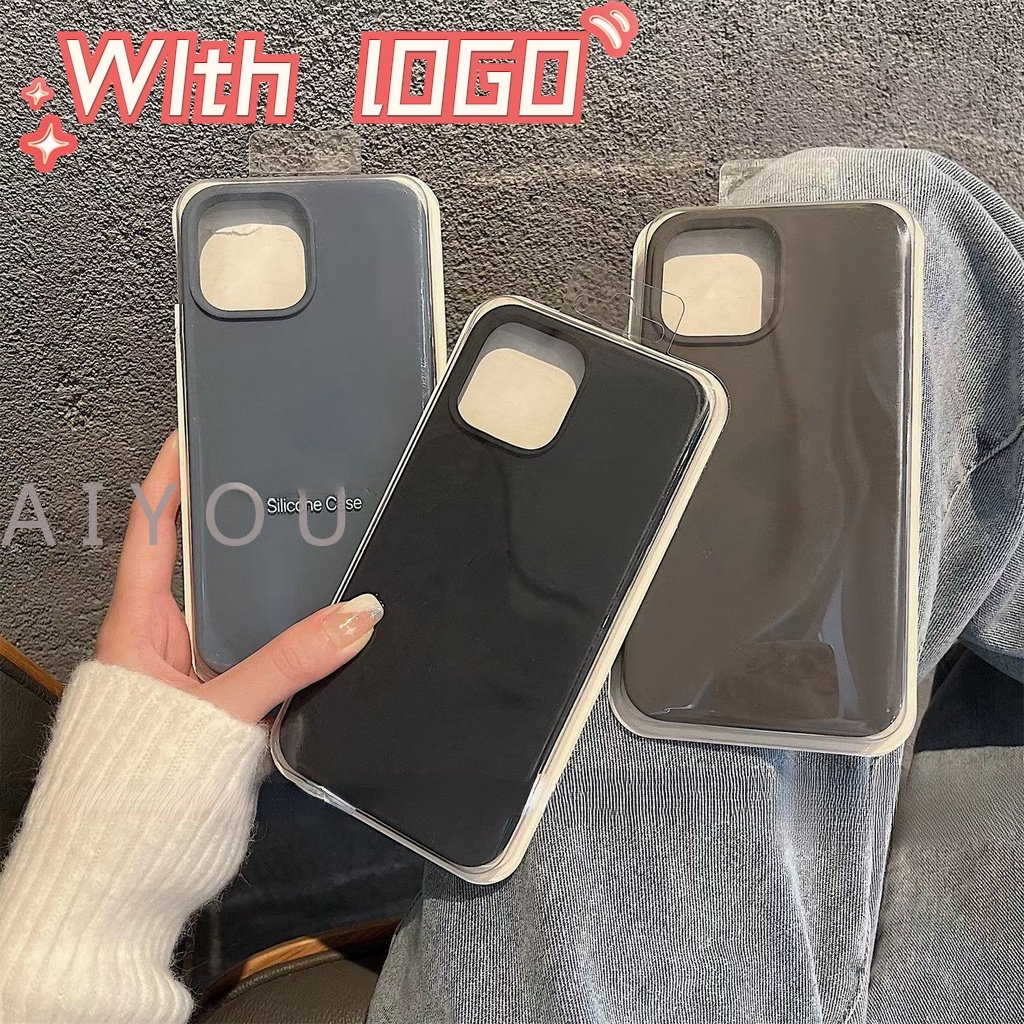 [พร้อมส่ง] เคสโทรศัพท์มือถือ ซิลิโคน สีพื้น สไตล์คลาสสิก สําหรับ iP 15 14 Pro MAX 13 12 11 X XR XS MAX