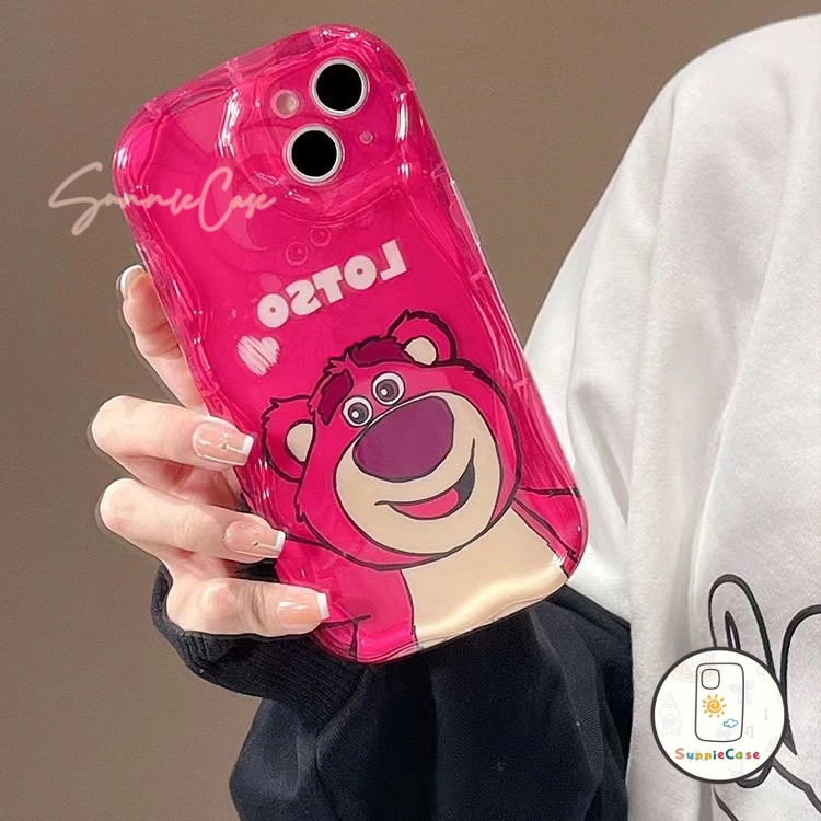 กบไดโนเสาร์ตลกการ์ตูนสตรอเบอร์รี่หมีกรณีโทรศัพท์นุ่มเข้ากันได้ iPhone 15 11 12 14 13 Pro Max 15 8 7 Plus XR X XS Max SE