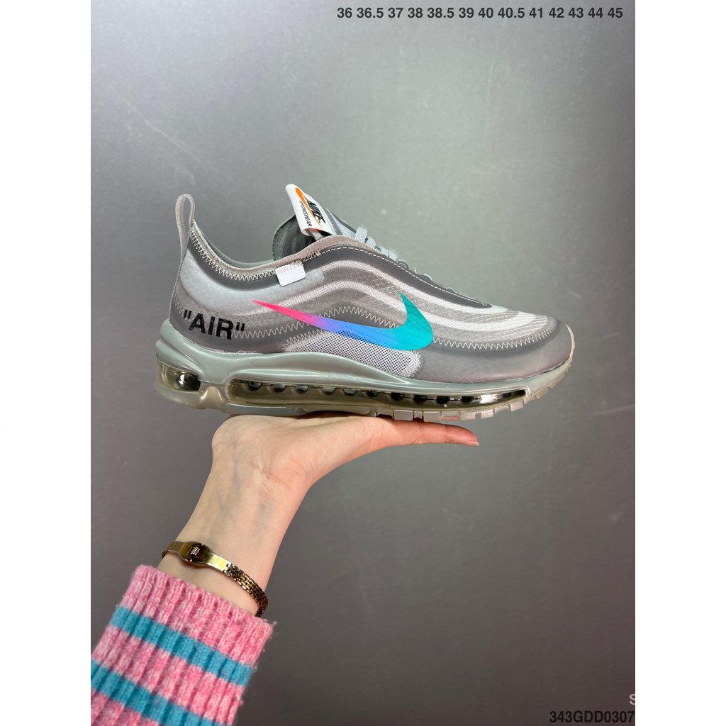 Iwfe Off-White x Air Max 97 OG ow bullet limited joint series รองเท้ากีฬา รองเท้าวิ่ง0307200947
