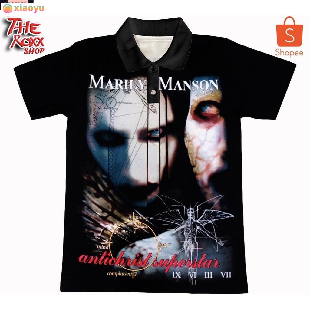 เสื้อเชิ้ต Marilyn Manson SP-332 (แขนสั้น) Rock Singer